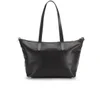 Mimi Juno Soft Zip Leather Tote Bag - Black - Image 1