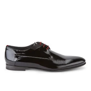 HUGO Men's Evennio Patent Leather Shoes - Black