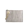 Sophie Hulme Large Zip Snake/Leather Pouch with Chain - Chequered Snake - Image 1