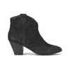 Ash Women's Jalouse Reverse Broken Leather Heeled Ankle Boots - Black - Image 1