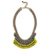 Nocturne Women's Ann Chain/Beaded Necklace - Lemon - Image 1