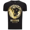 Versus Versace Men's Lion Print T-Shirt - Black and Stamp - Image 1