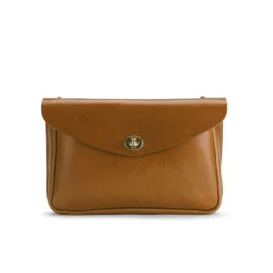 Mimi Eric Small Clean Leather Shoulder Bag - Tan Image 1