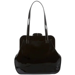 Lulu Guinness Mid Pollyanna Patent Leather Bag - Black Image 1