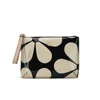Orla Kiely Leather Medium Zip Top Pouch - Marble - Image 1