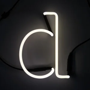 Seletti Neon Wall Light - Letter D Image 1
