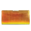 MILLY Crosby Iridescent Leather Frame Clutch Bag - Orange - Image 1