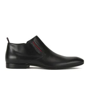HUGO Men's Nestob Elasticated Patent Leather Ankle Boots - Black Image 1