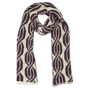 ba&sh Knitted Scarf - Red/White Image 1