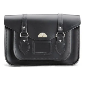 The Cambridge Satchel Company Large Leather Shoulder Bag - Black Image 1