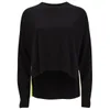 T by Alexander Wang Women's Cashmere Wool Mix with Pop Accent Crew Neck Pullover - Black - Image 1