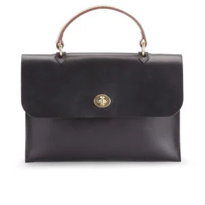 Mimi Hebe Small Top Handle Leather Bag - Black Image 1