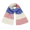 Maison Kitsuné Women's Wool and Cashmere Scarf - Pink/Ecru/Blue - Image 1