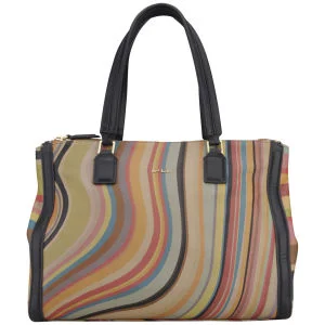 Paul Smith Accessories Double Zip Leather Tote Bag - Swirl