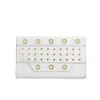 MILLY Kent Eyelet Stud Leather Clutch Bag - White - Image 1