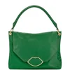 Lulu Guinness Medium Nicola Leather Shoulder Bag - Emerald - Image 1