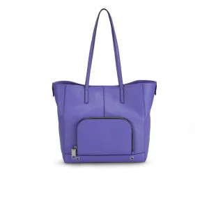 MILLY Astor Pebble Leather Tote Bag - Blue