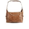 BOSS Orange Riana-C Chain Detail Leather Shoulder Bag - Medium Brown - Image 1