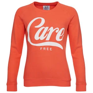 Zoe Karssen Women's Care Free Loose Fit Sweater with Curved Hem - Hot Coral