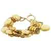 Susan Caplan Vintage Chanel Gilt Metal Multi 'CC' Coins Bracelet - Image 1
