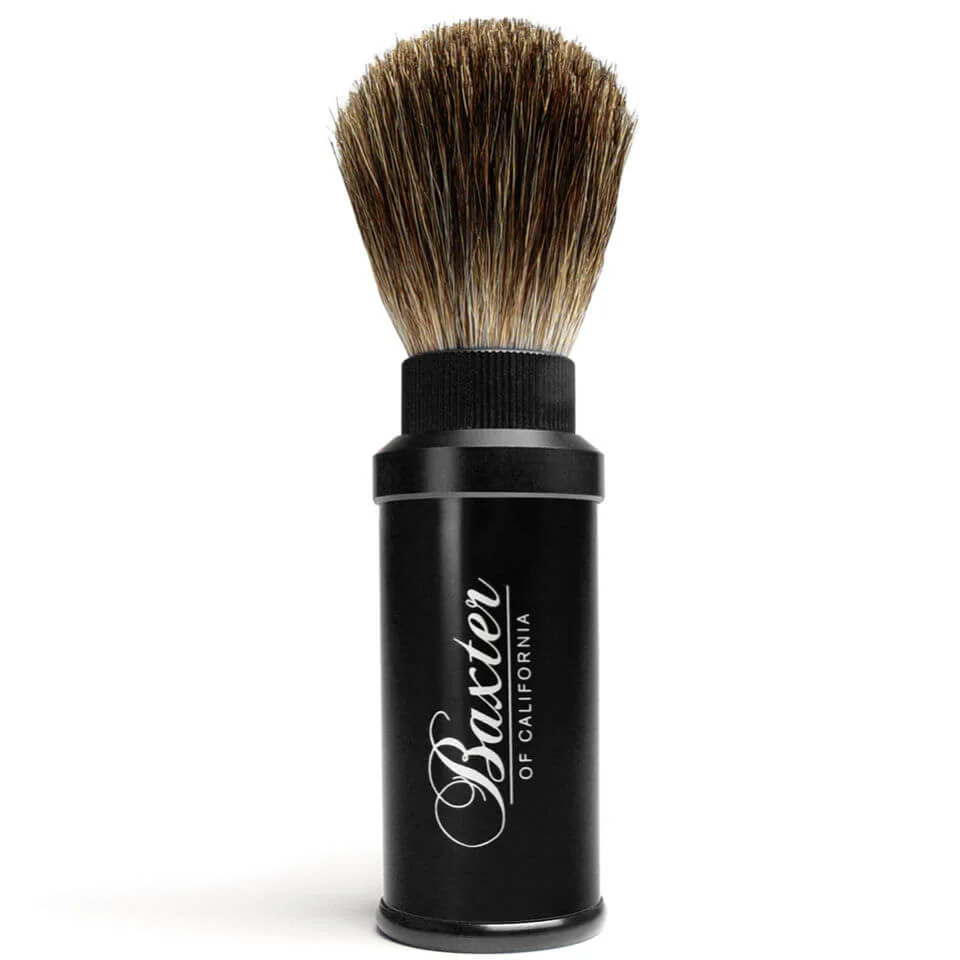 Baxter of California Pure Badger Hair Travel Aluminium Shave Brush Image 1