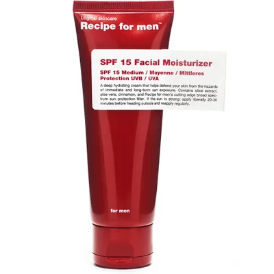 Recipe for Men - Facial Moisturiser SPF15 75ml