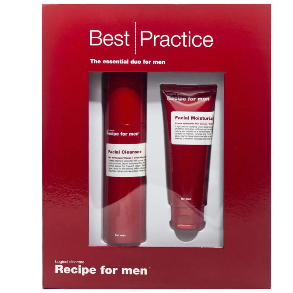 Recipe for Men - Best Practice Gift Box (Facial Cleanser & Facial Moisturiser) Image 1