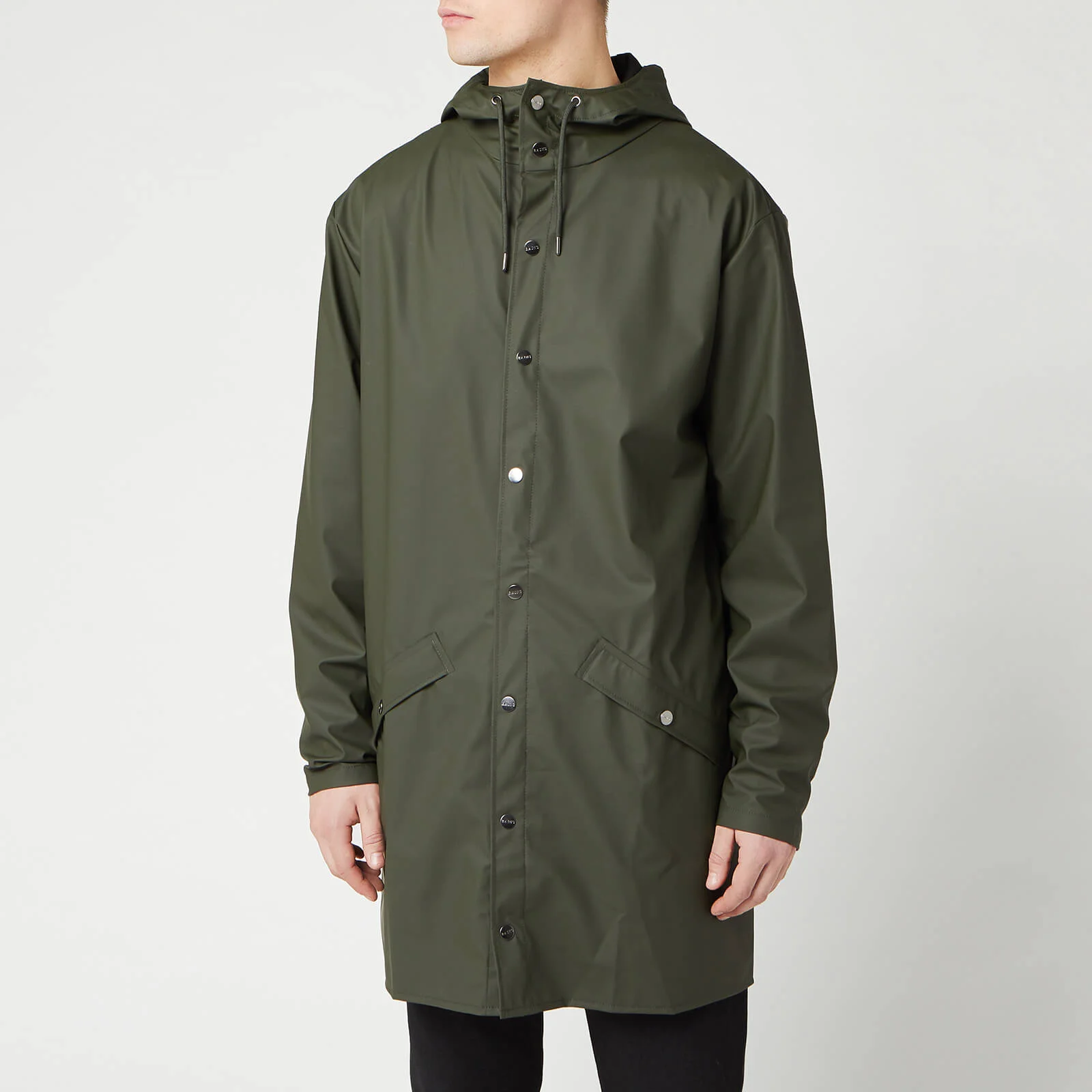 Rains Long Jacket - Green - S Image 1