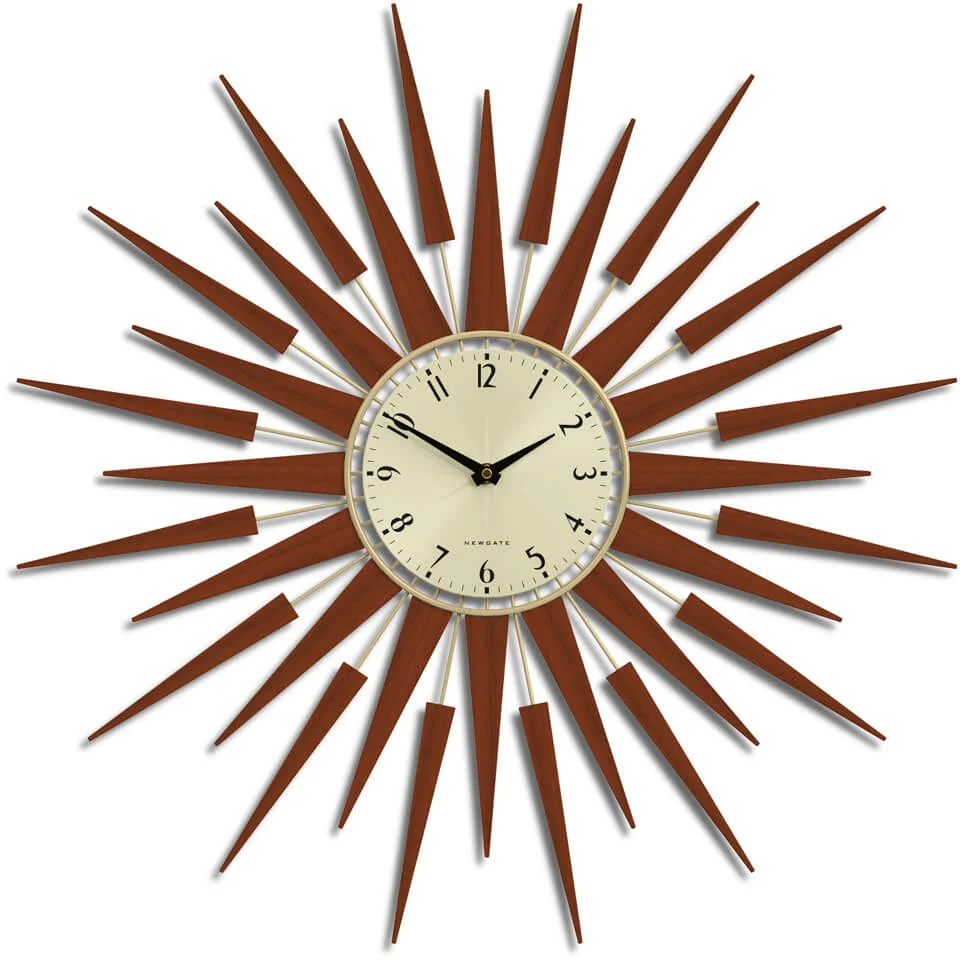 Newgate Pluto Wall Clock - Brown Image 1