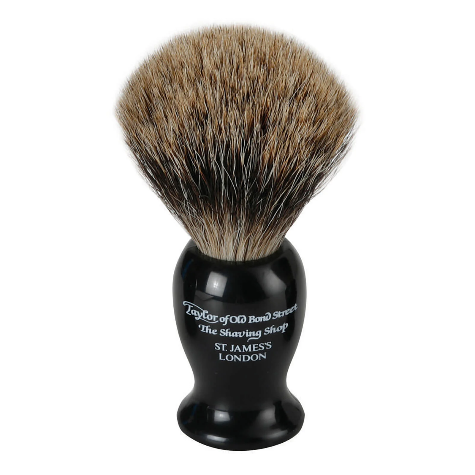Taylor of Old Bond Street Black Pure Badger Shaving Brush (Medium) Image 1