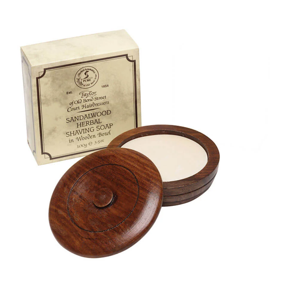 Taylor of Old Bond Street Wooden Bowl Including Shaving Soap (100g) Image 1