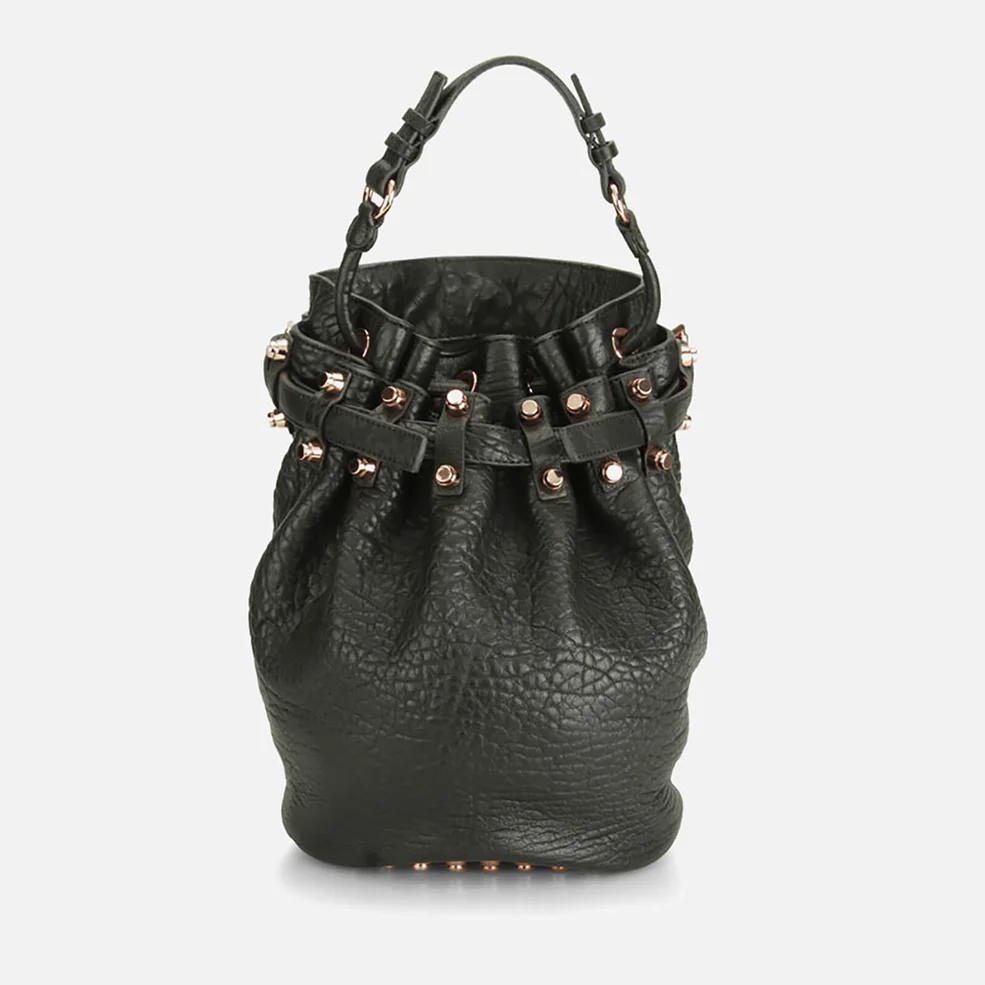Alexander Wang Women's Diego Pebble Leather Bag - Black with Rose Gold Hardware Image 1