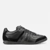 BOSS Green Men's Aki Leather/Suede Trainers - Black - Image 1