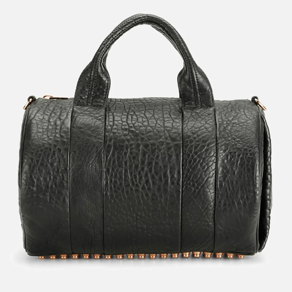 Alexander Wang Women's Rocco Pebble Leather Bag - Black with Rose Gold Hardware Image 1