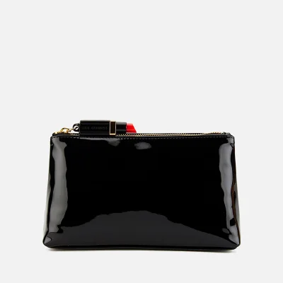 Lulu Guinness Women's T-Seam Medium Zip Pouch Cosmetic Bag - Black
