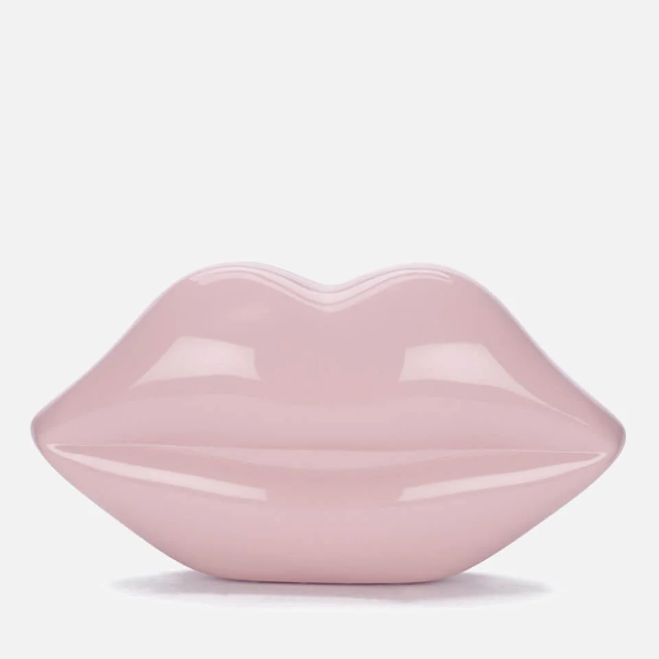 Lulu Guinness Women's Lips Perspex Clutch Bag - Dusky Pink Image 1
