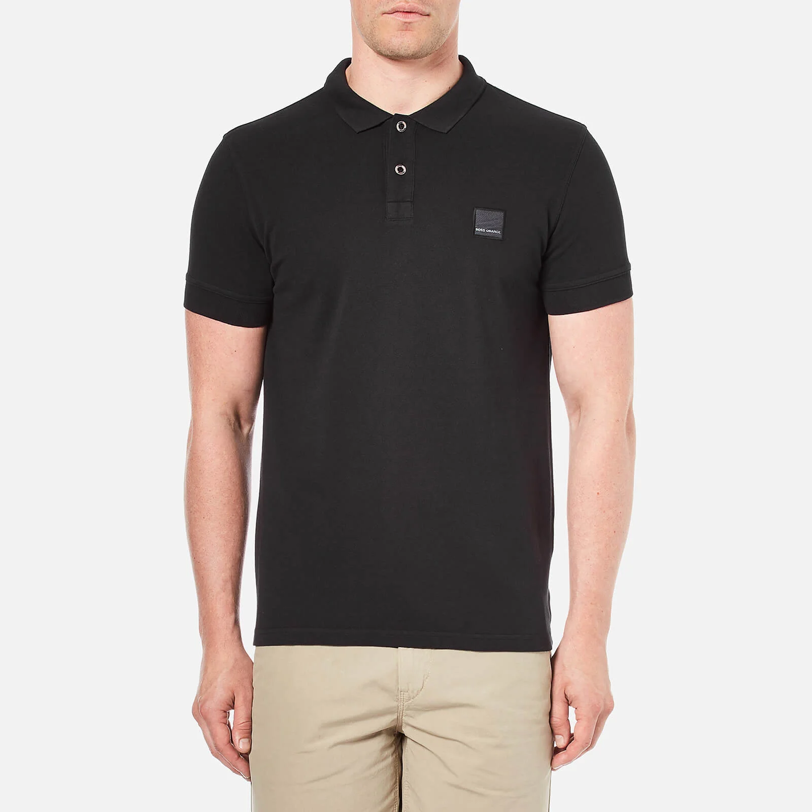 BOSS Orange Men's Pascha Slim Block Branded Polo Shirt - Black Image 1
