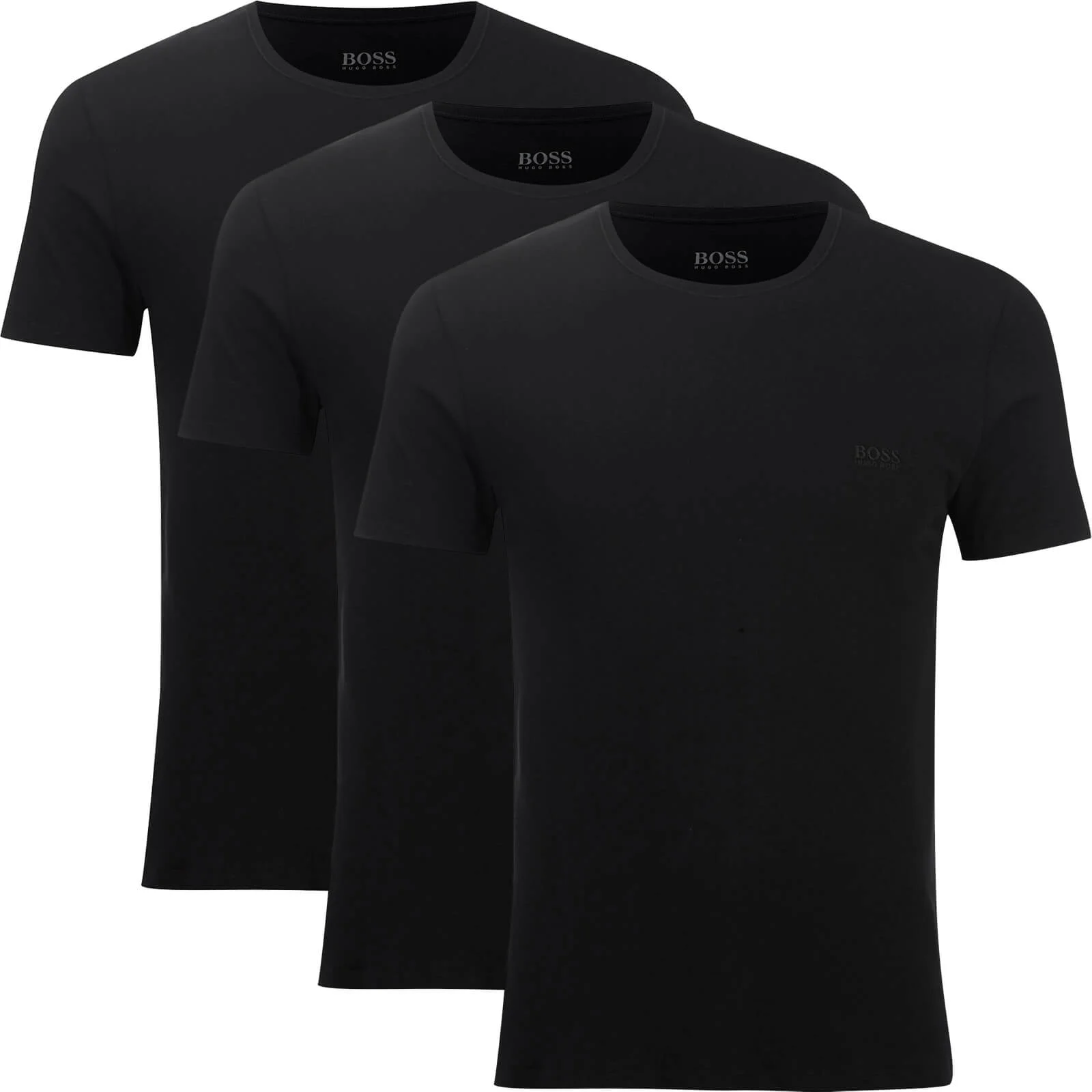 BOSS Men's Three Pack T-Shirts - Black Image 1