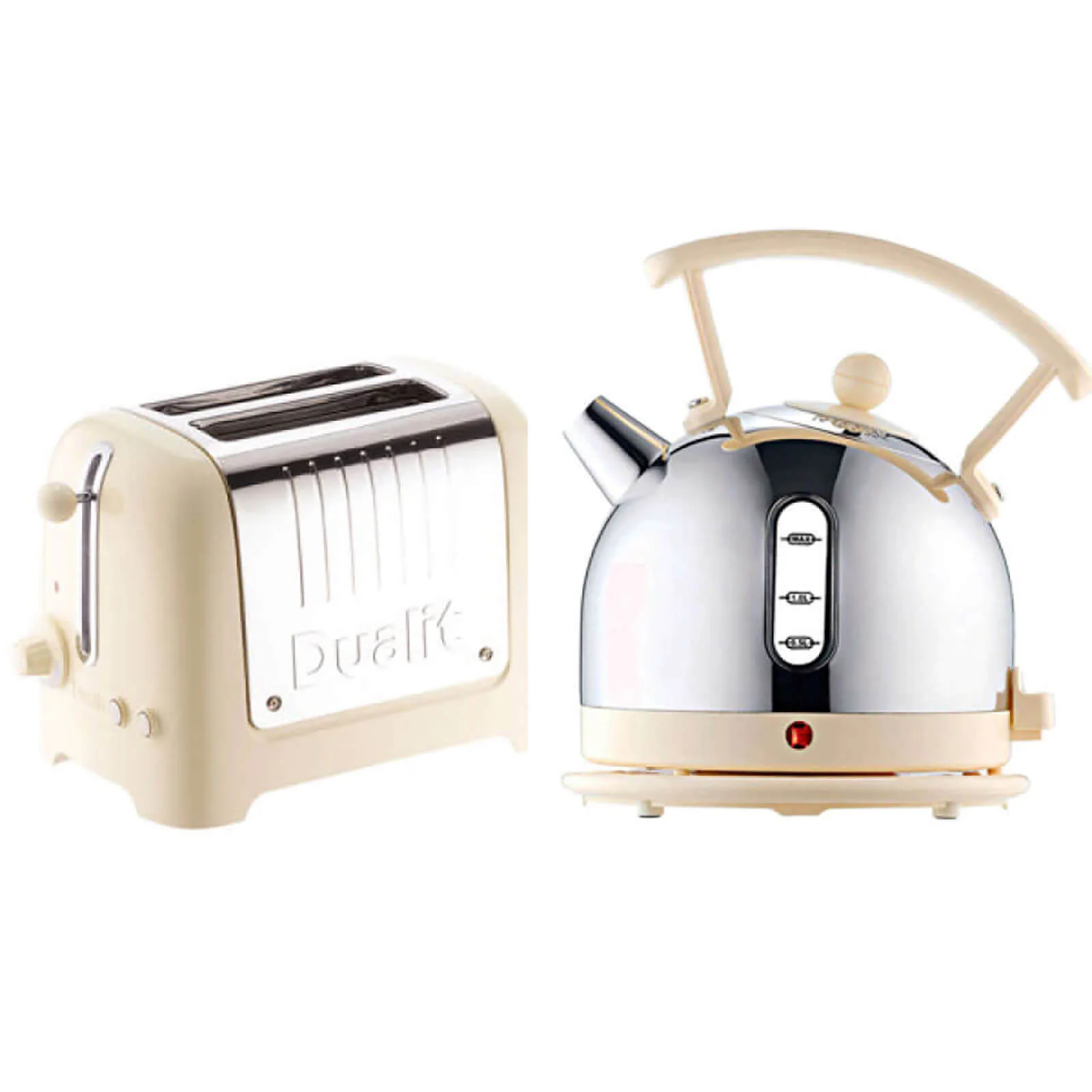 Dualit Dome Kettle and 2 Slot Toaster Bundle - Cream Image 1