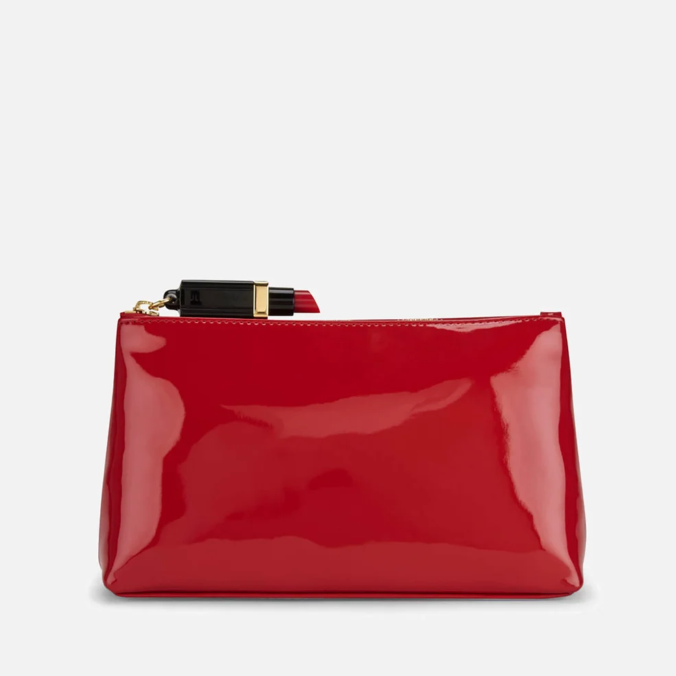 Lulu Guinness Women's T-Seam Medium Zip Pouch Cosmetic Bag - Red Image 1