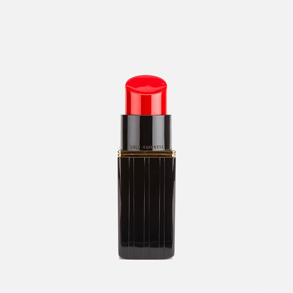 Lulu Guinness Women's Lipstick Perspex Clutch Bag - Black/Red Image 1