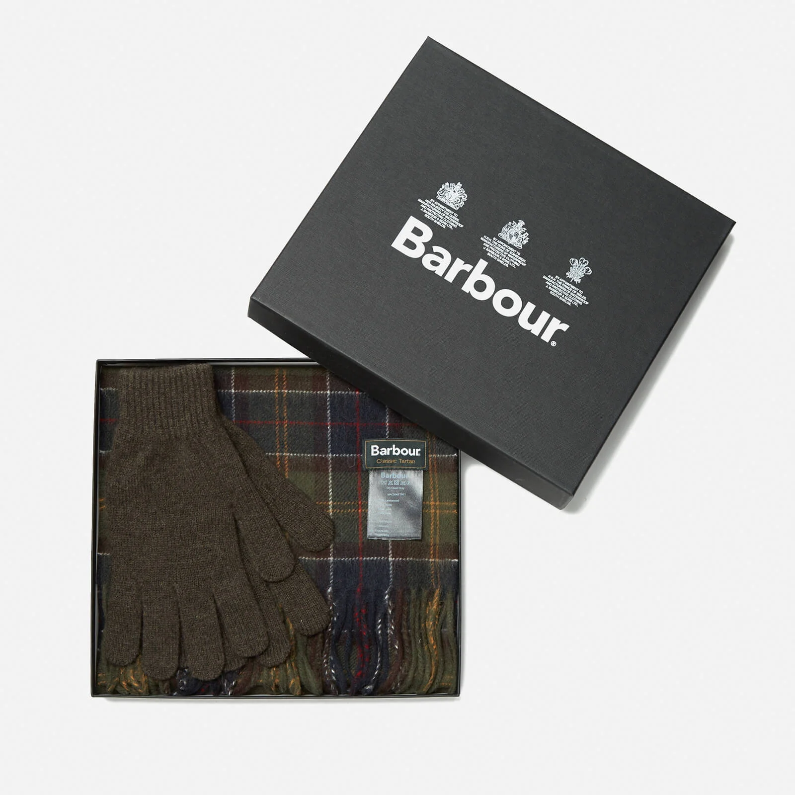 Barbour Men's Scarf And Glove Gift Set - Classic/Olive Image 1