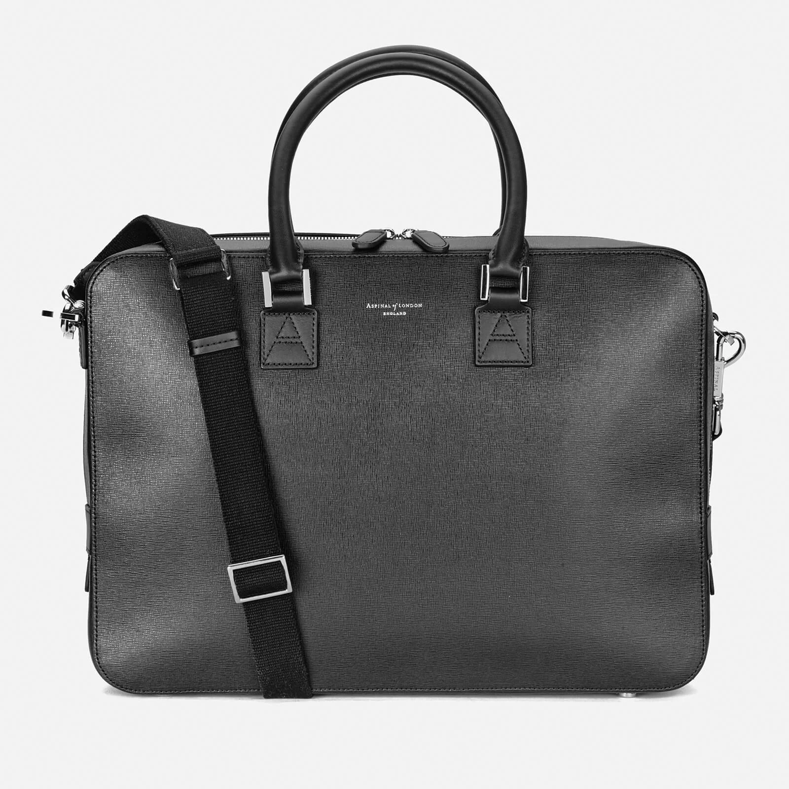 Aspinal of London Men's Mount Street Small Briefcase - Black Image 1