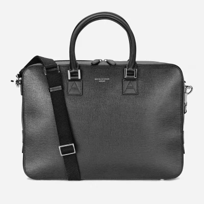 Aspinal of London Men's Mount Street Small Briefcase - Black