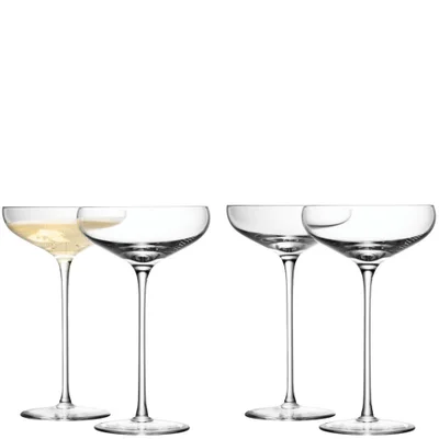 LSA Champagne Saucer 300ml Clear (Set of 4)