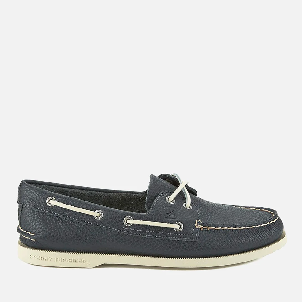 Sperry Men's A/O 2-Eye Leather Boat Shoes - Navy Image 1