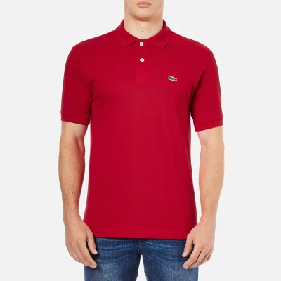 Lacoste Men's Basic Pique Short Sleeve Polo Shirt - Red