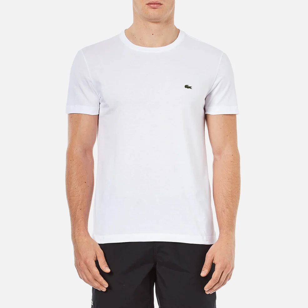 Lacoste Men's Cotton Crewneck T-Shirt - White Image 1