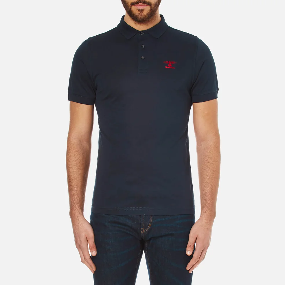 Barbour Heritage Men's Standards Polo Shirt - Navy Image 1