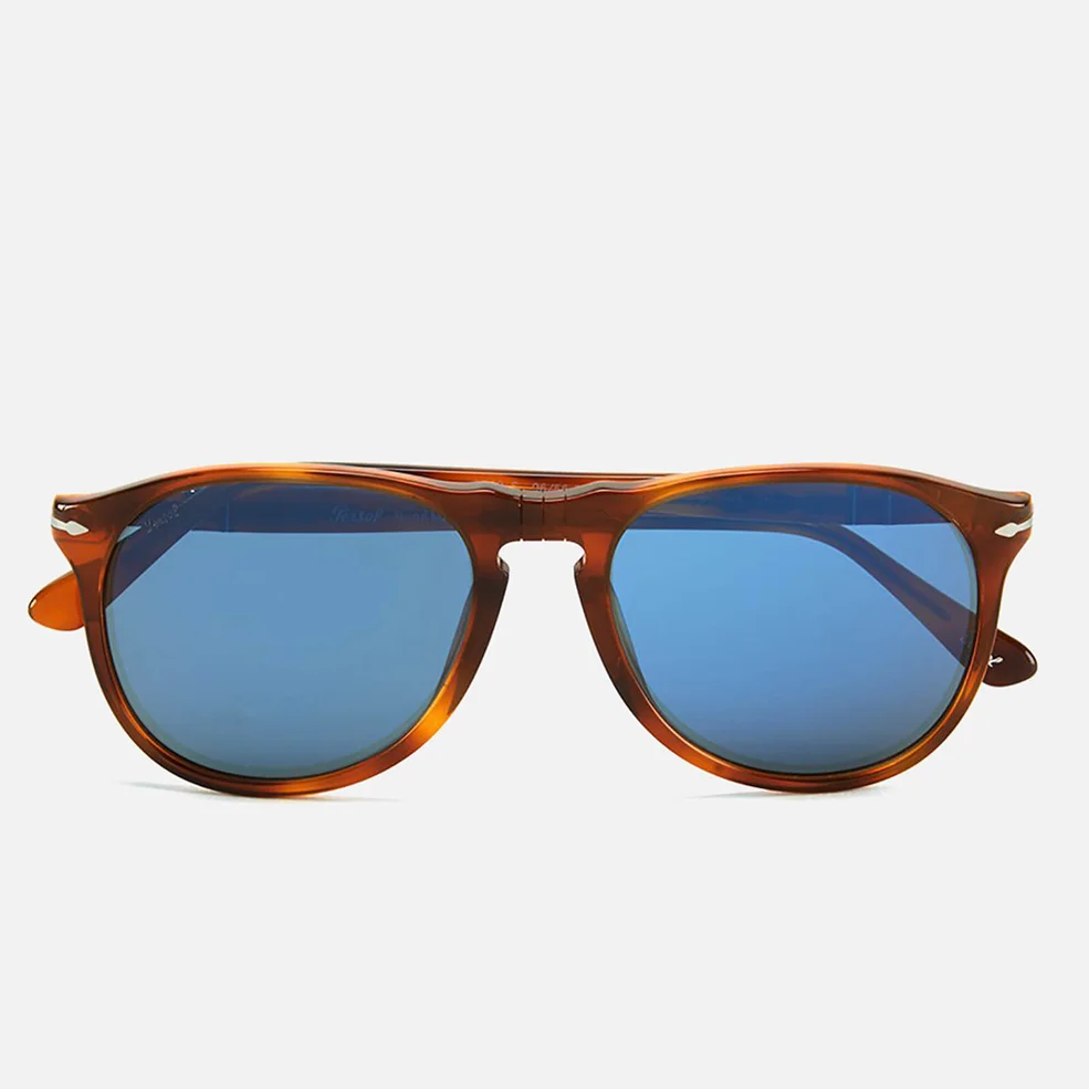 Persol Thin D-Frame Men's Sunglasses - Terra Di Siena Image 1